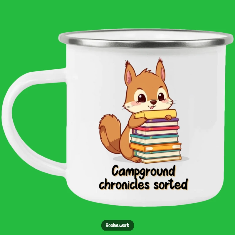 Funny Squirrel Manuscript Camping Mug: Outdoor Organizer Gift, Adventure Mug