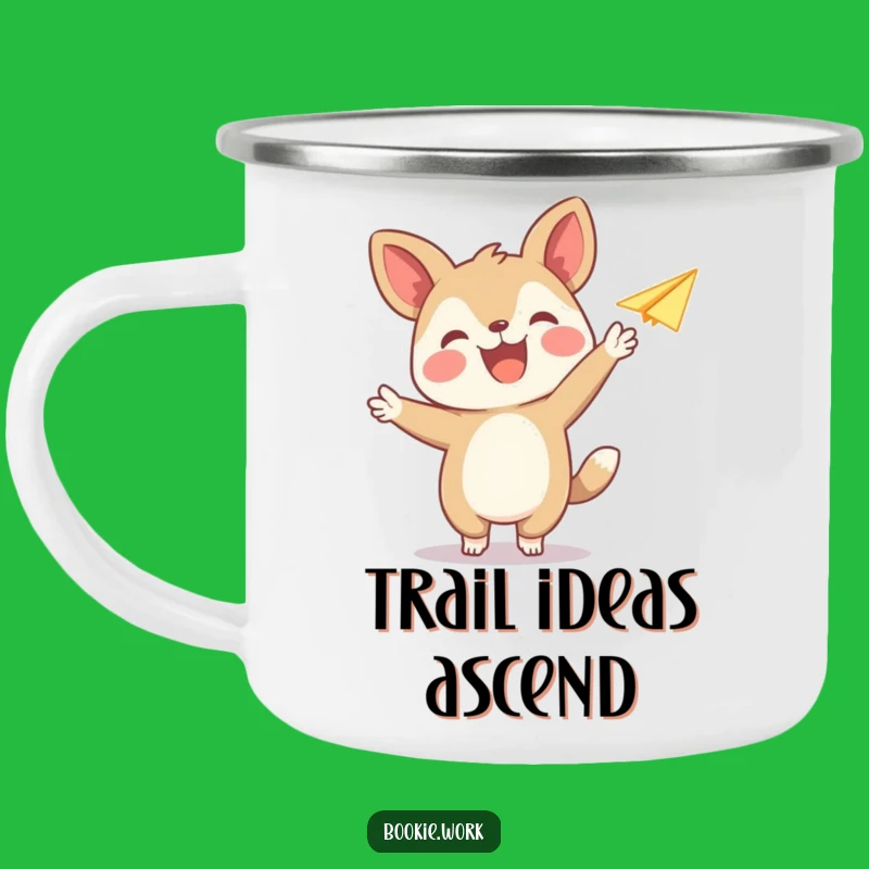 Funny Adventure Mug: Animal Publisher's Paper Airplane for the Outdoors