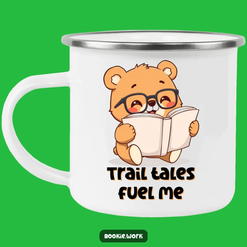 Funny Bear Reading Camping Mug: Outdoor Reader Gift, Perfect Adventure Mug