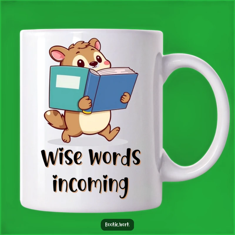 Funny Dictionary Trek Mug: Determined Animal's Knowledge Quest, Funny Gift