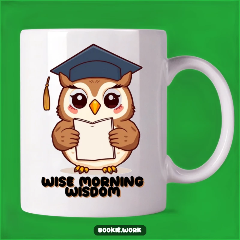 Funny Owl Graduate Mug: Novelist's Achievement Gift, Hilarious Book Lover
