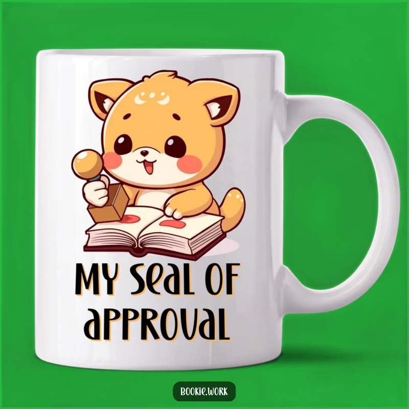 Funny Stamp of Approval Mug: Adorable Animal Author's Perfect Funny Gift Idea
