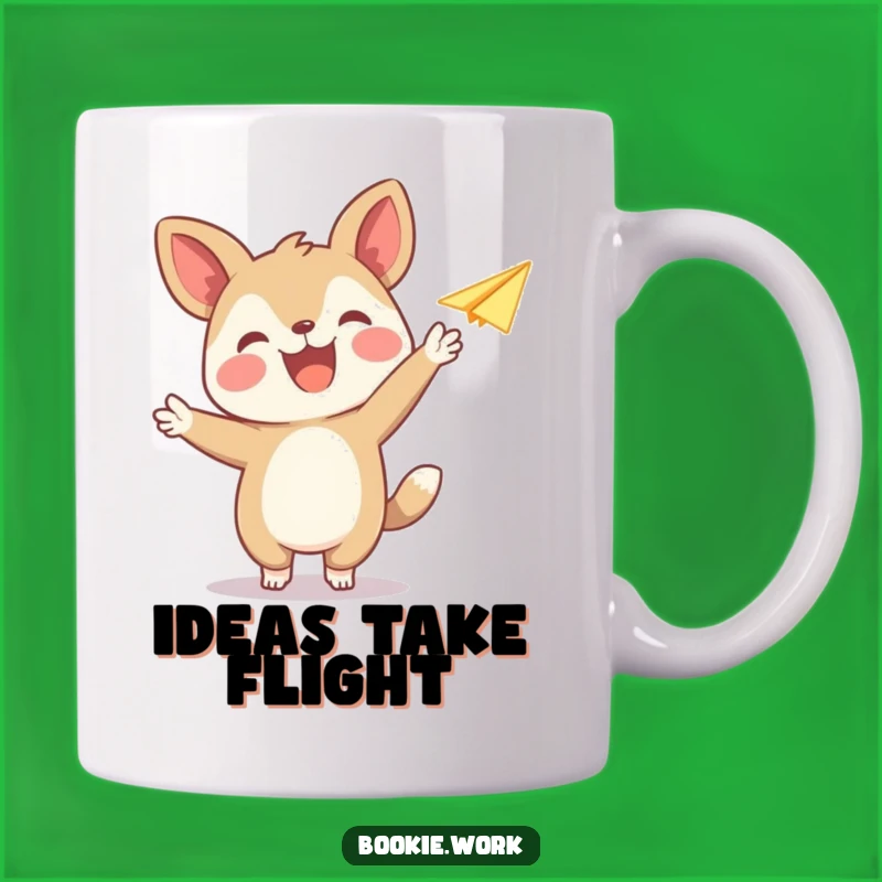 Funny Paper Airplane Mug: Joyful Animal Publisher's Funny Gift for Dreamers