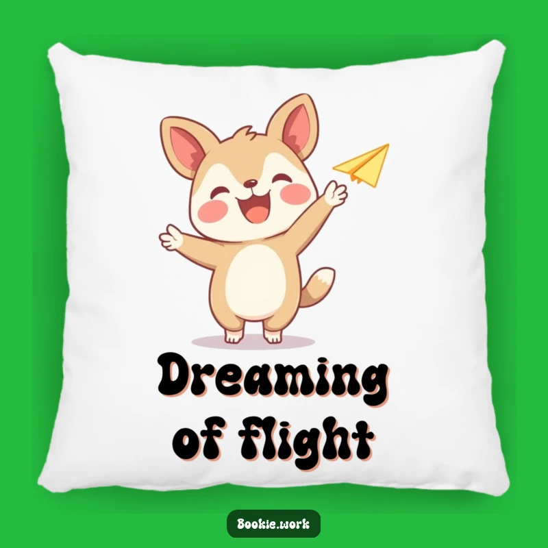 Funny Dreamy Pillow: Animal Publisher's Paper Airplane Comfort, Cute Gift