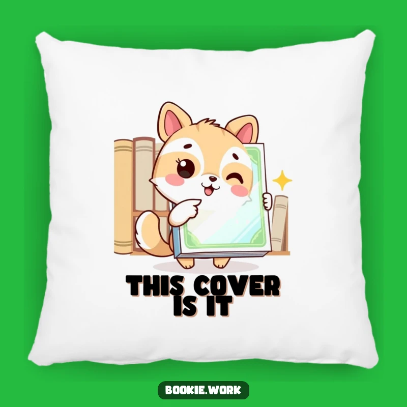 Funny Reading Pillow: Animal's Excitement for Gleaming Book Cover