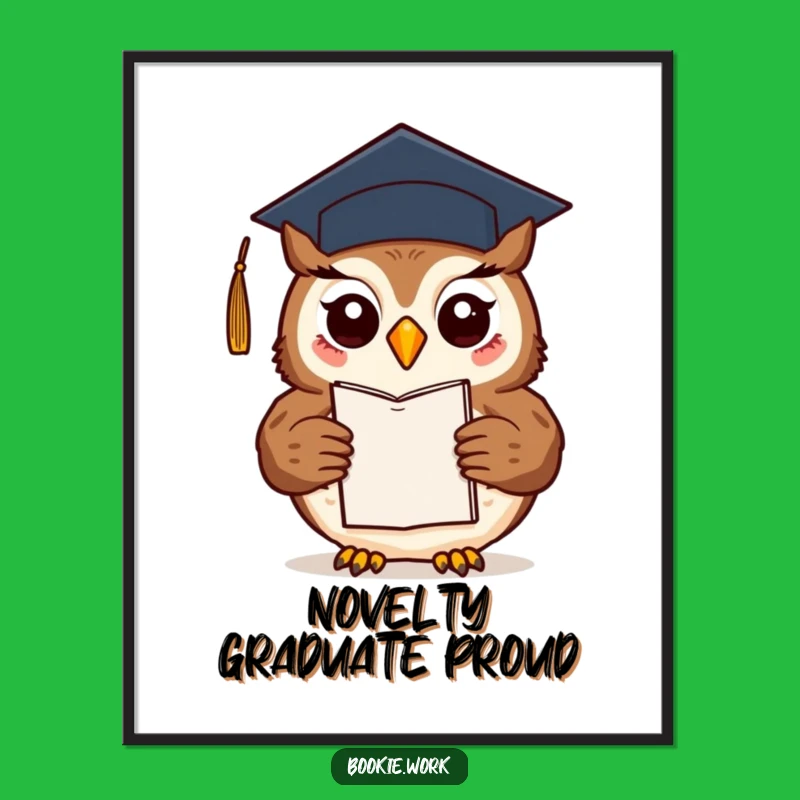 Funny Owl Graduate Digital Art: Author's Printable, Instant Celebration Gift