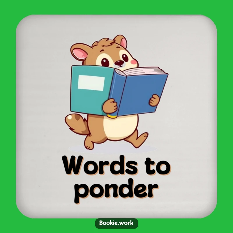 Funny Dictionary Coaster: Determined Animal's Knowledge Protection