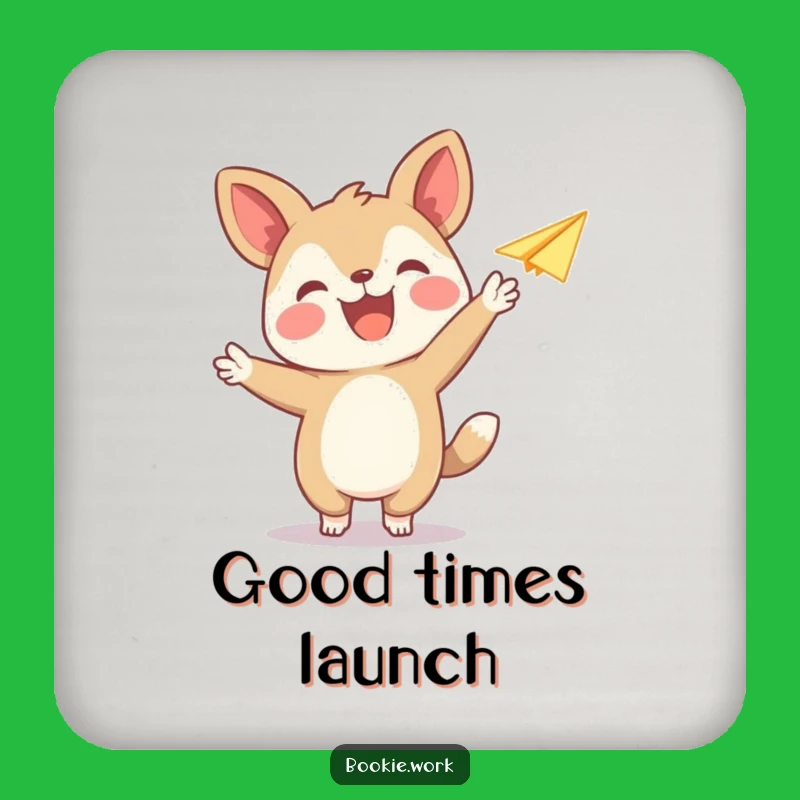 Funny Paper Airplane Coaster: Protect Surfaces with Publisher's Whimsy