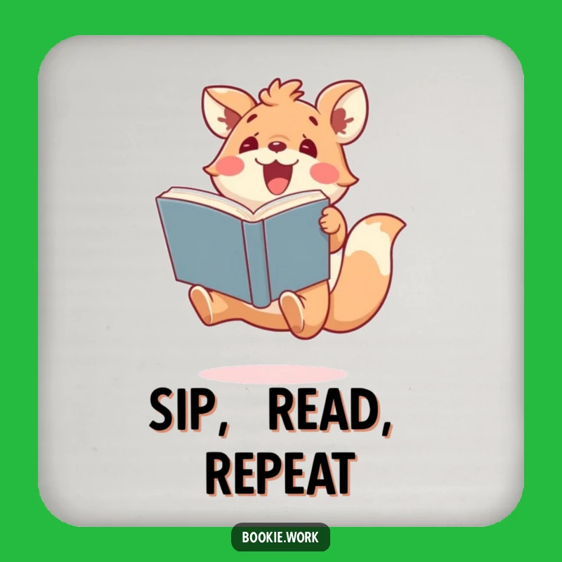 Funny Book Lover Coaster - Protect Surfaces with Literary Fun!