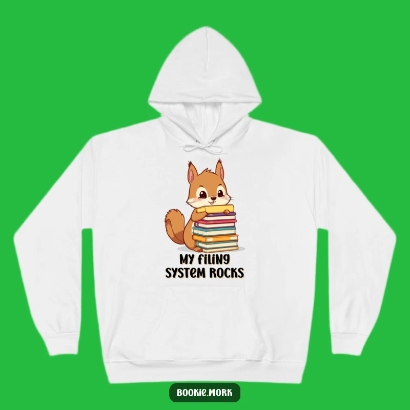 Funny Squirrel Organizer Hoodie: Cozy Writer's Sweatshirt, Perfect Gift