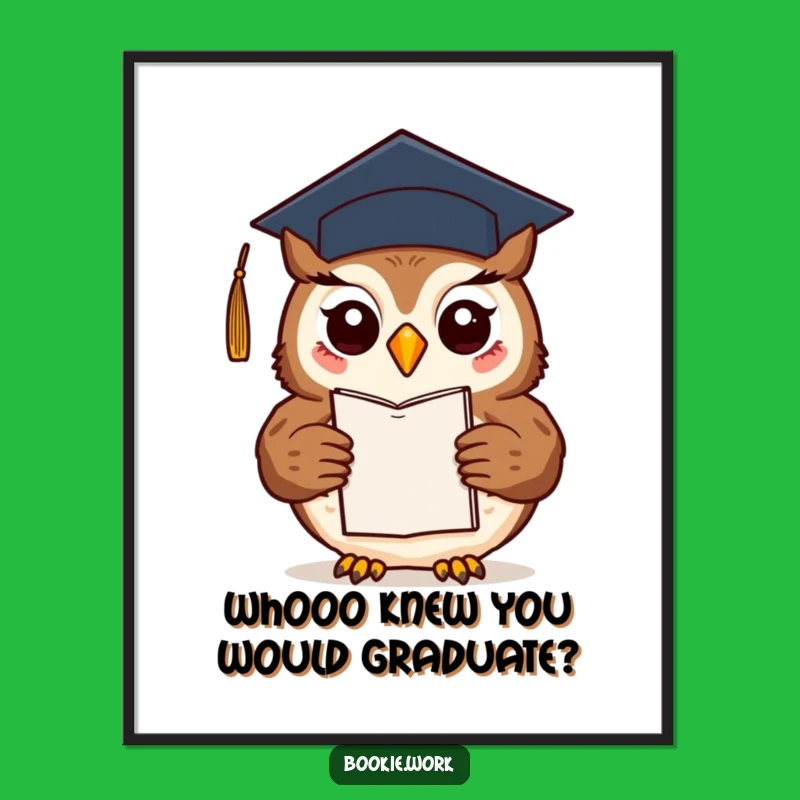 Free Printable Owl Graduate Wall Art: Funny Downloadable Decor for Scholars
