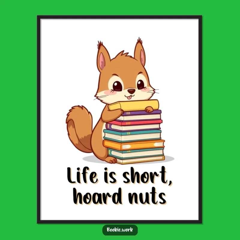 Free Printable Squirrel Manuscript Wall Art: Funny Downloadable Decor for Organizers