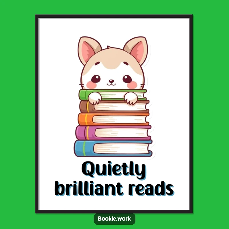 Free Printable Wall Art: Shy Bookworm Animal's Cozy Corner - Funny Downloadable Decor