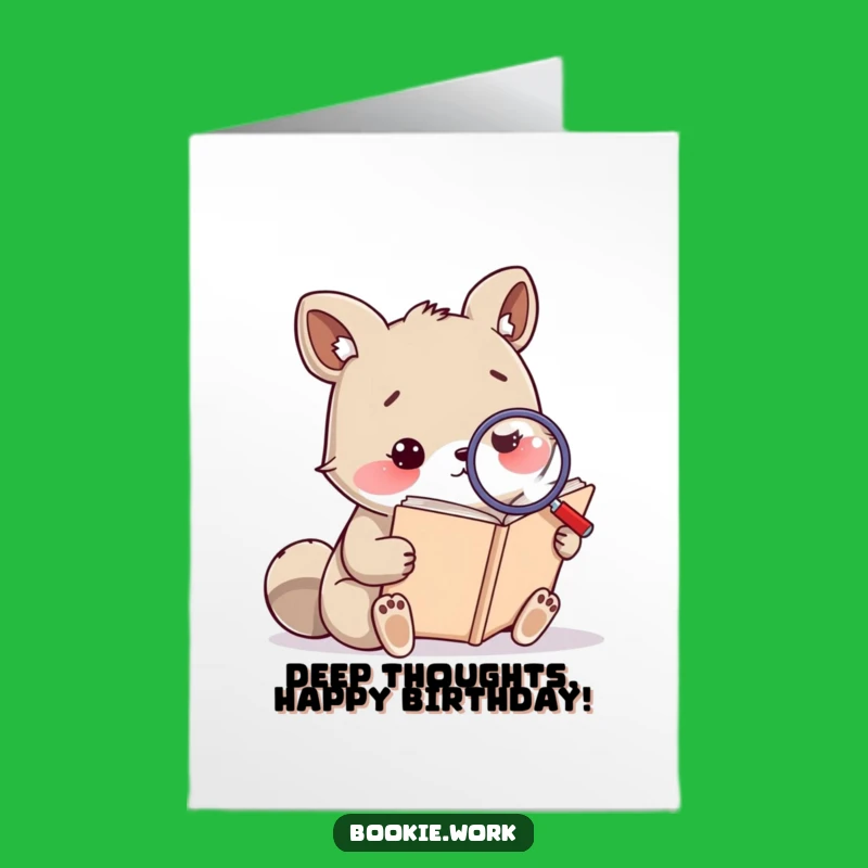 Free Printable Birthday Card: Thoughtful Animal Seeks Wisdom - Funny Downloadable Gift