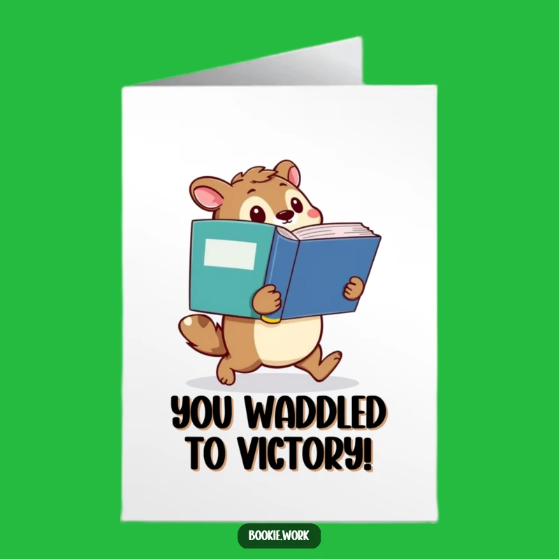 Free Printable Congrats Card: Dictionary Waddle Animal, Humorous Downloadable Gift