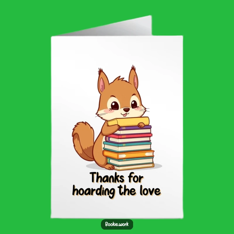 Free Printable Squirrel Paperwork Thank You Card: Funny Downloadable Appreciation
