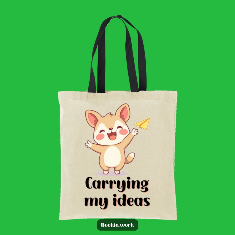Funny Flight of Fancy Tote: Animal Publisher's Paper Airplane Bag