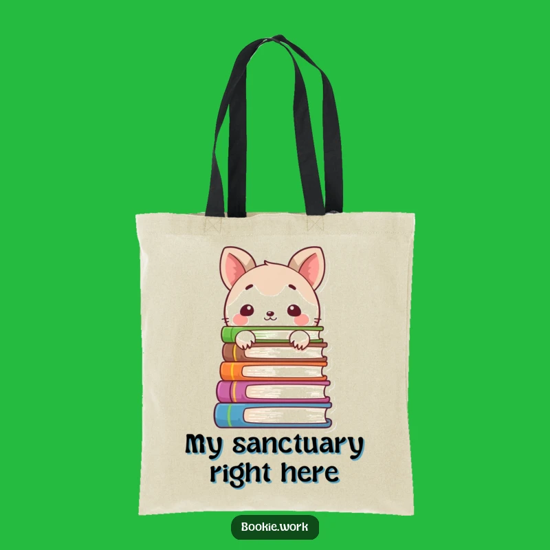 Funny Shy Reader Tote Bag - Carry Your Books Discreetly!